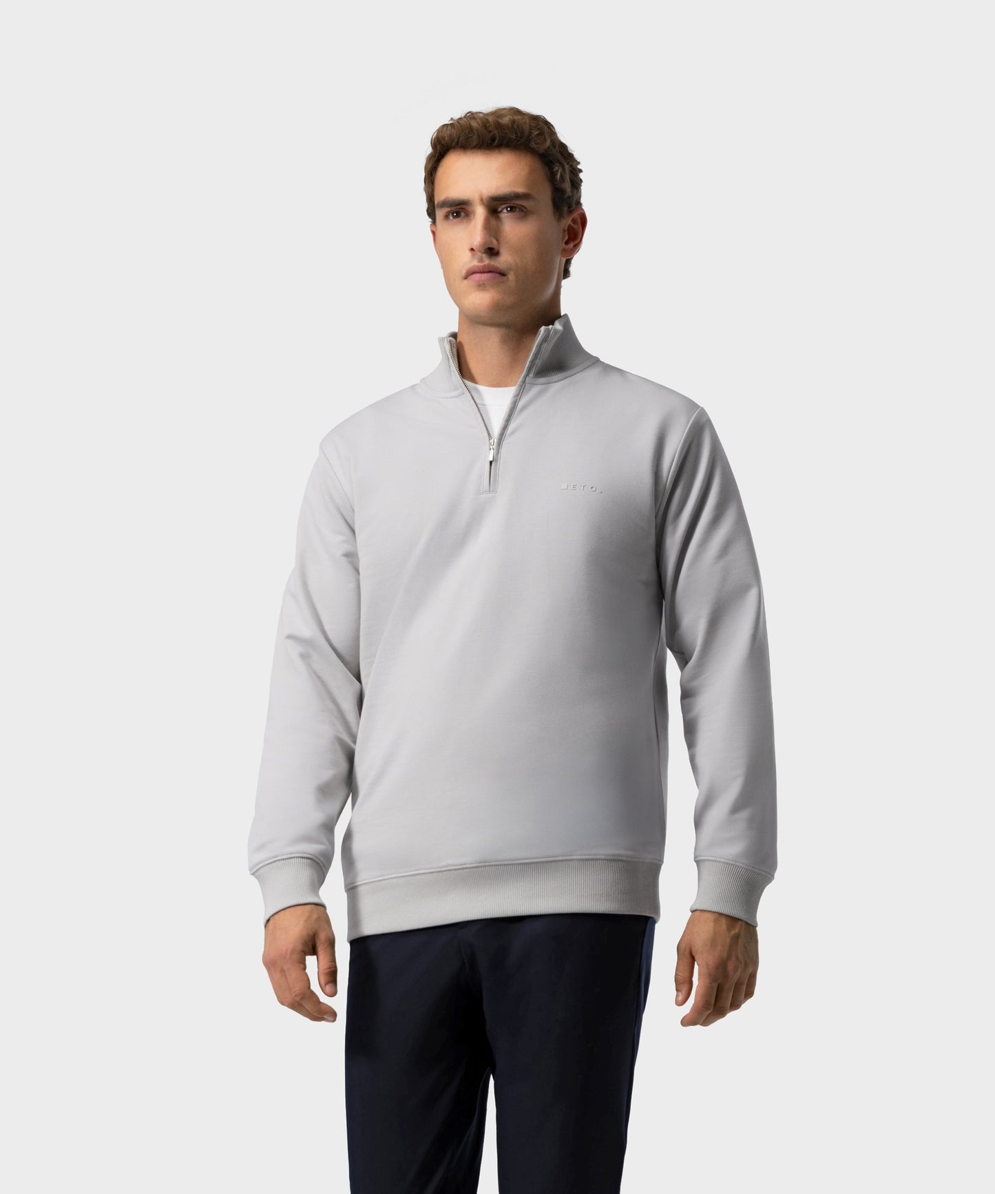 SW 03 Marked Half Zip Cement Grey