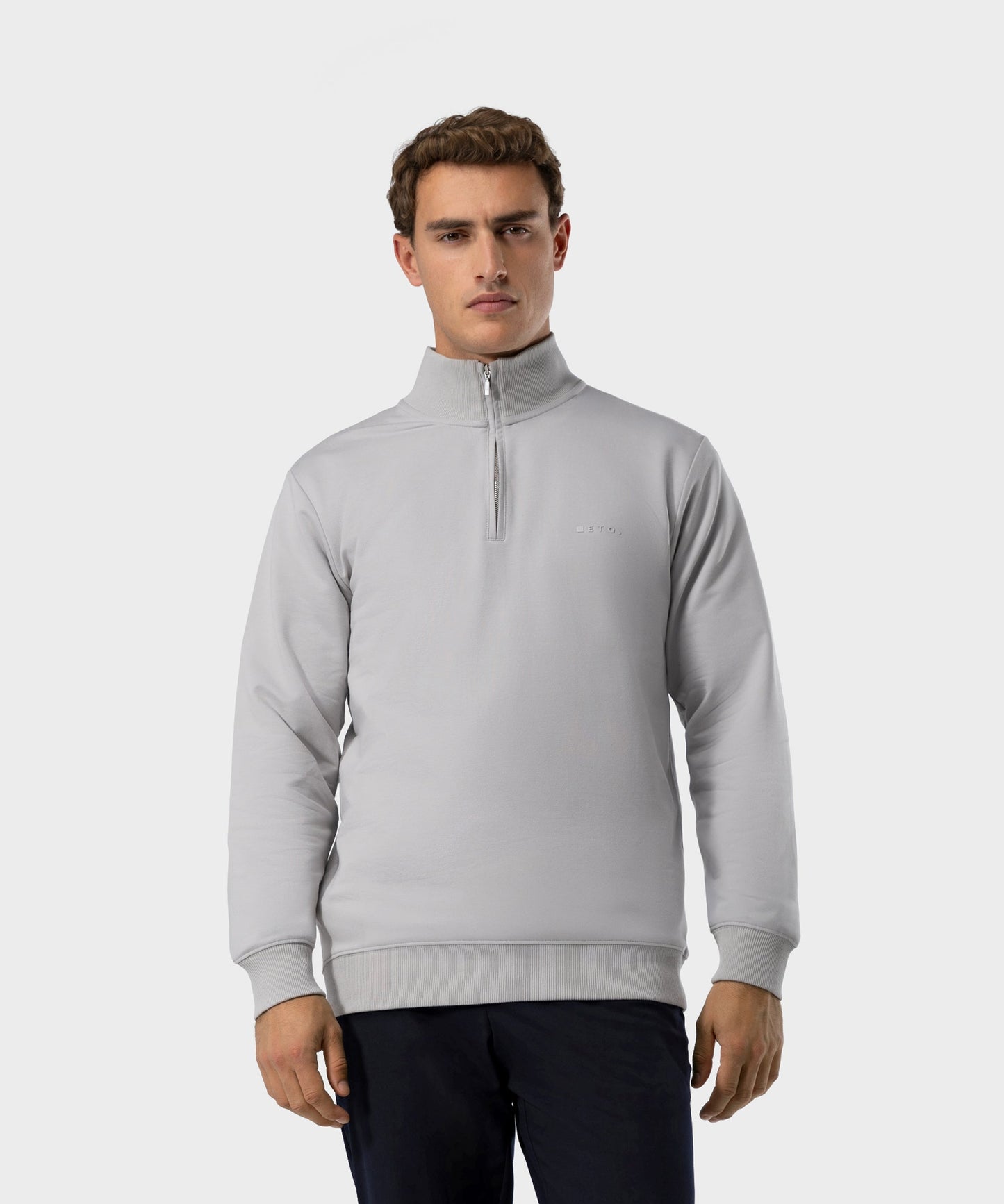 SW 03 Marked Half Zip Cement Grey