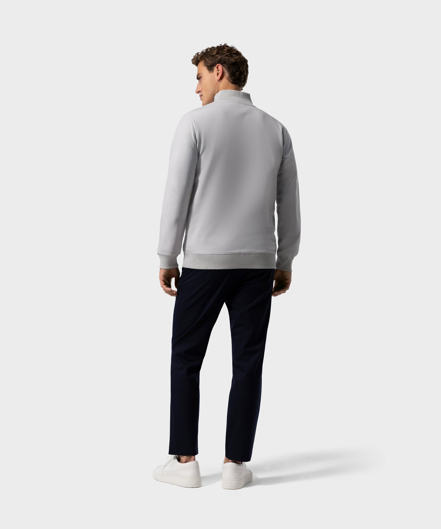 SW 03 Marked Half Zip Cement Grey