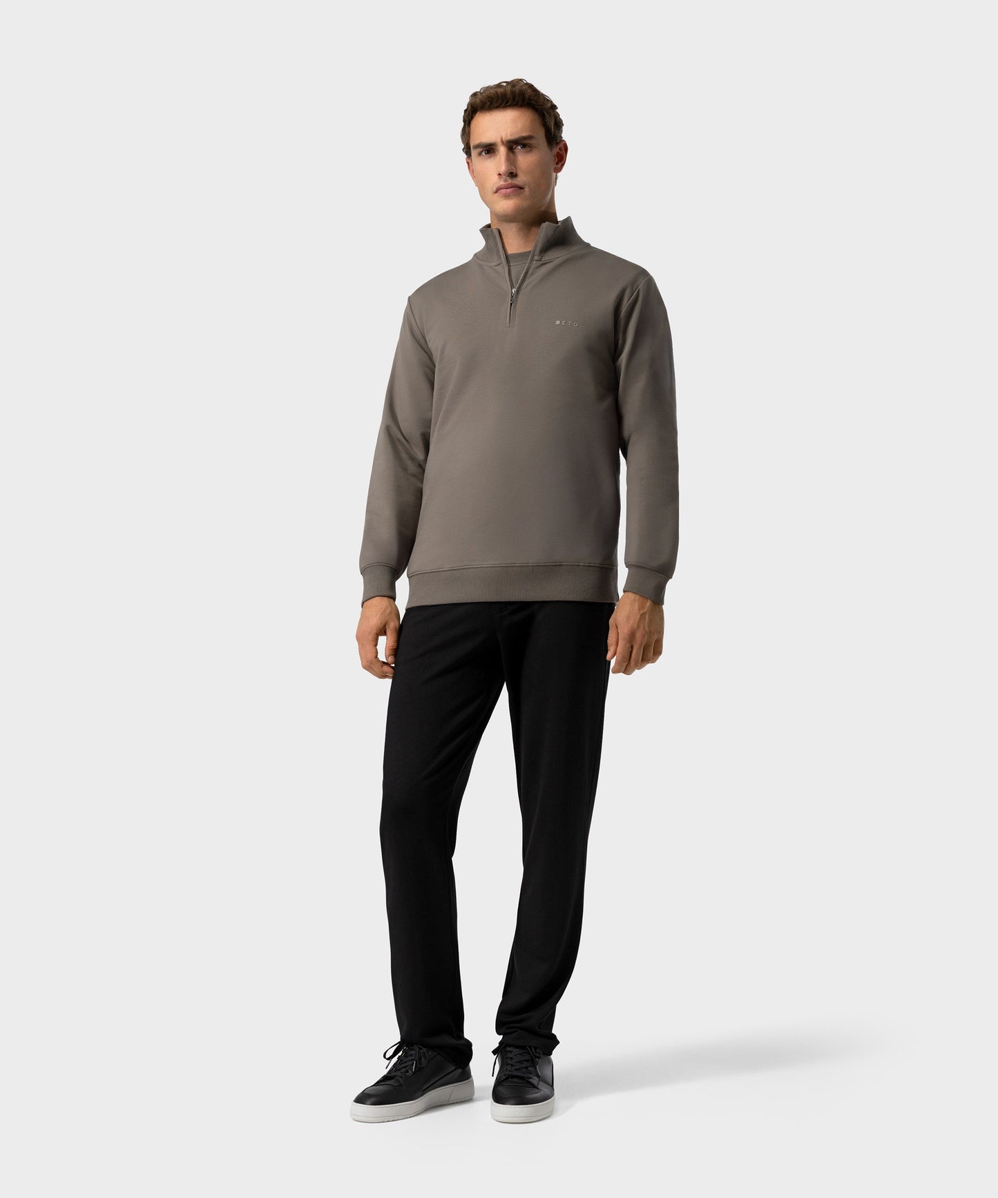 SW 03 Marked Half Zip Desert Taupe