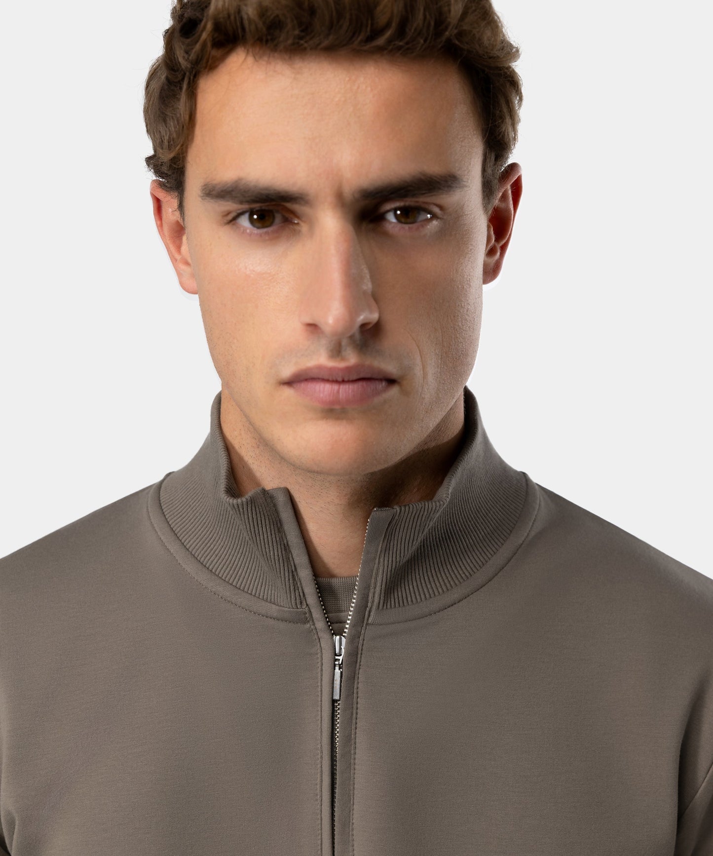 SW 03 Marked Half Zip Desert Taupe