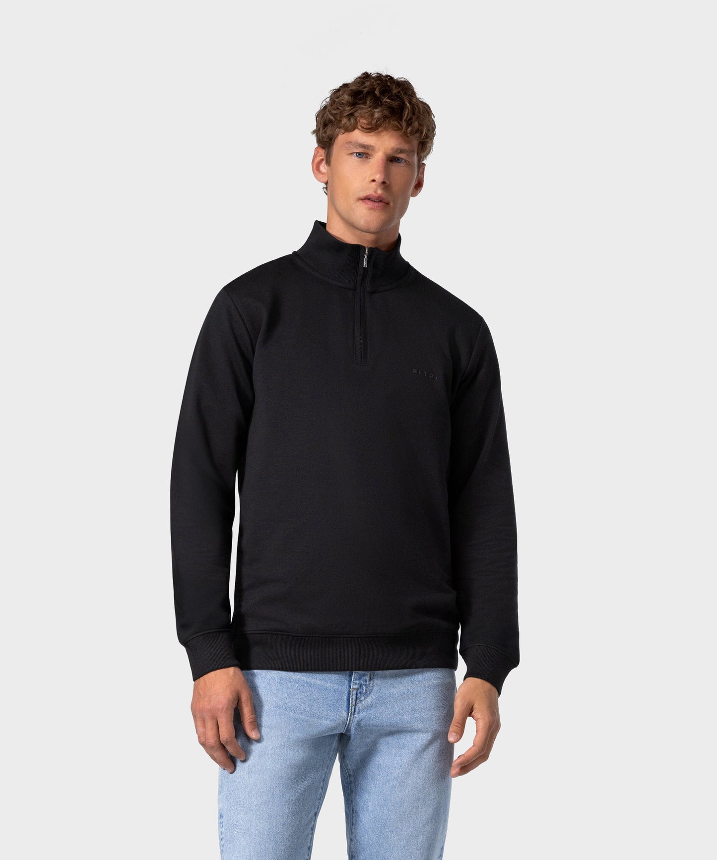 SW 03 Marked Half Zip Black