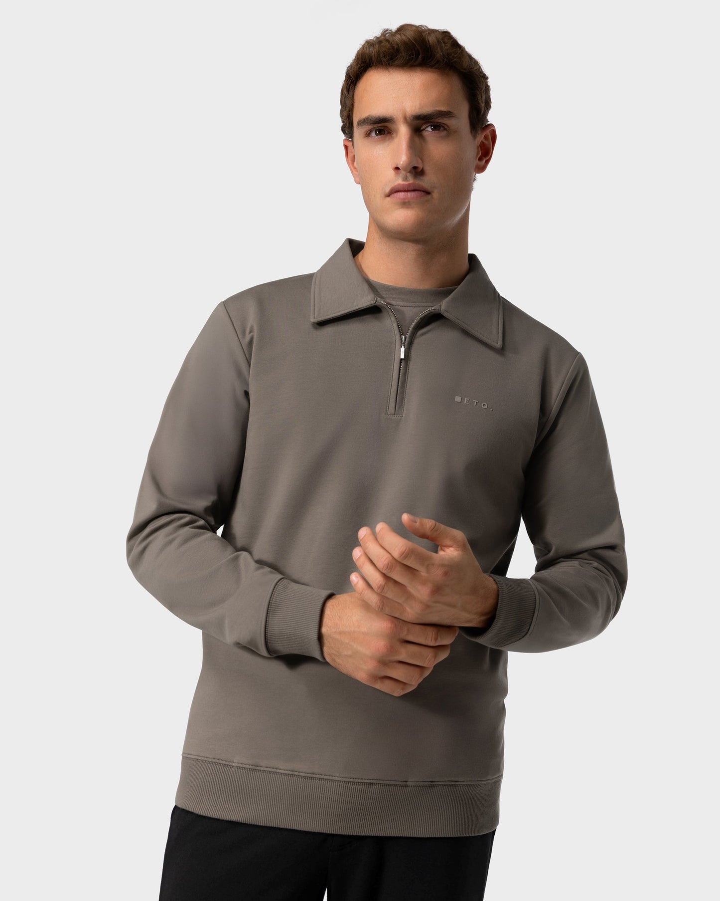 SW 02 Marked Half Zip Desert Taupe 2.0