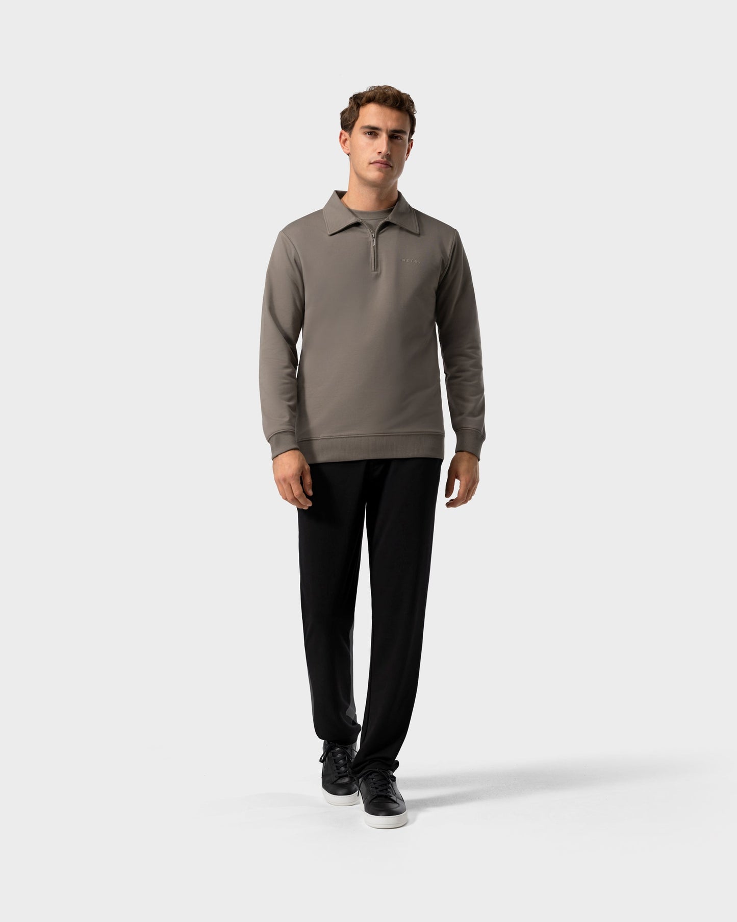 SW 02 Marked Half Zip Desert Taupe 2.0